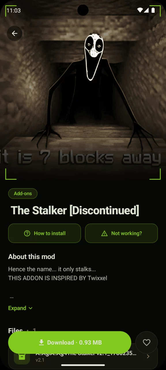 Stalker Mod for Minecraft PE
