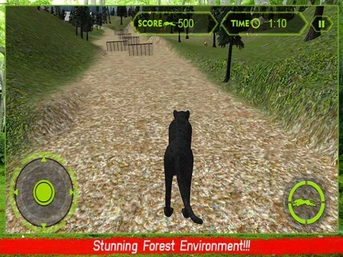 Дикий черный нападение пантеры симулятор 3D - охотиться на зебру, оленя & другое животное в дикой природы сафари