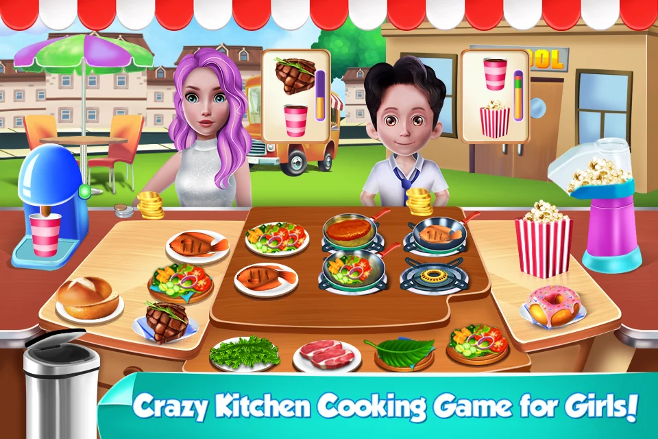Food Truck Cafe Game for Girls