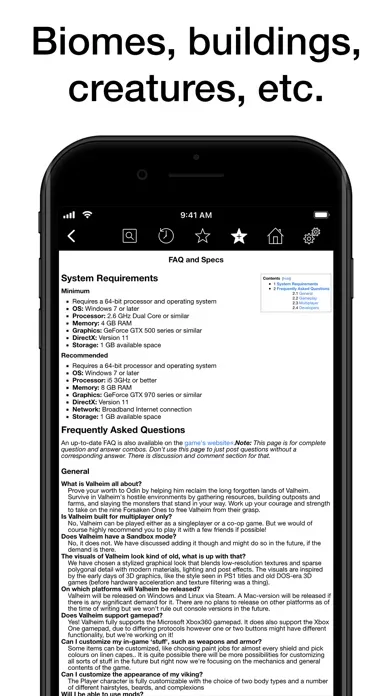 Pocket Wiki for Valheim