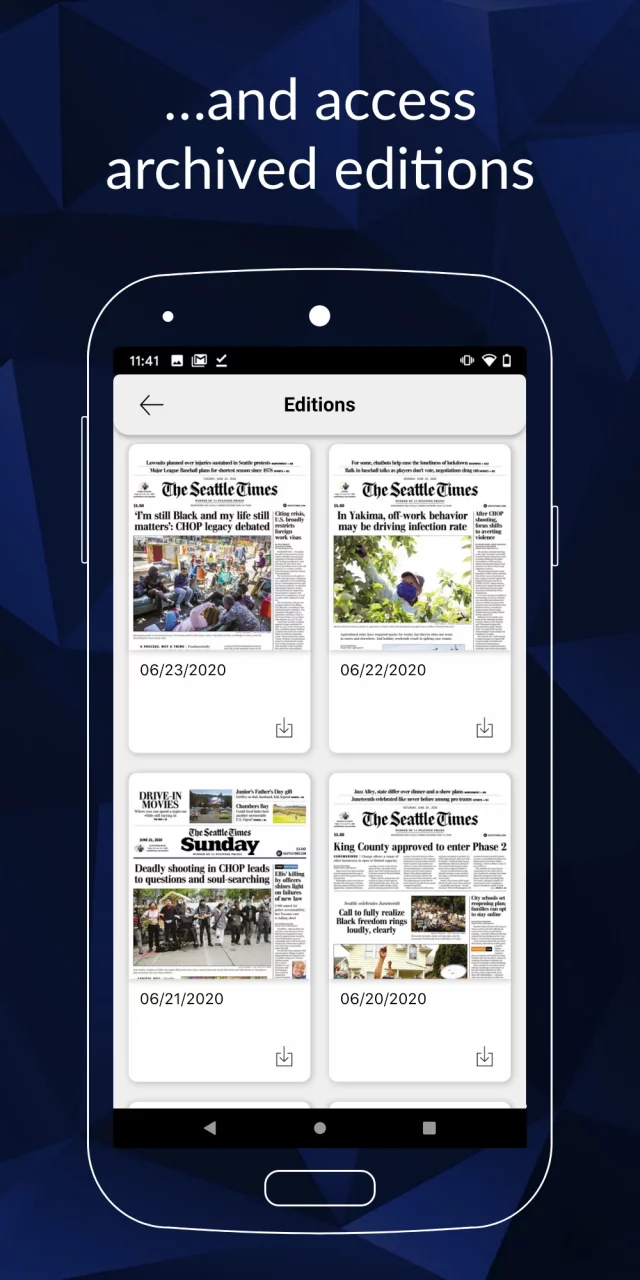 Seattle Times Print Replica