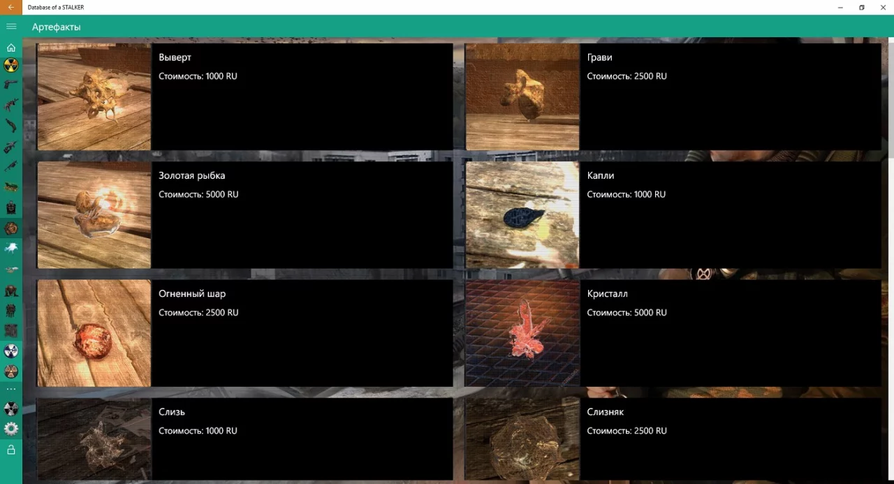 Database of a STALKER
