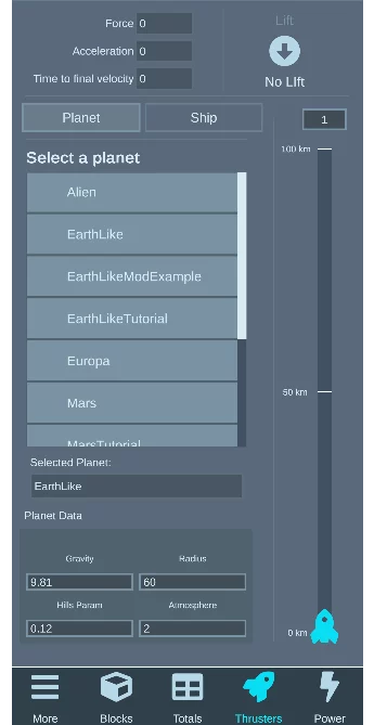 Space Engineers Calculator