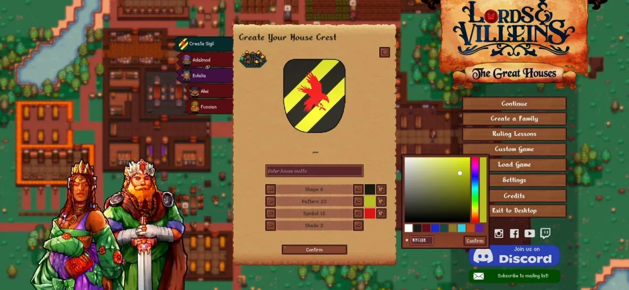 Lords and Villeins: The Great Houses Edition