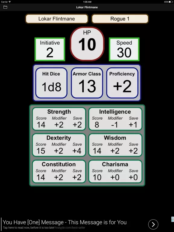 Fifth Edition Character Sheet