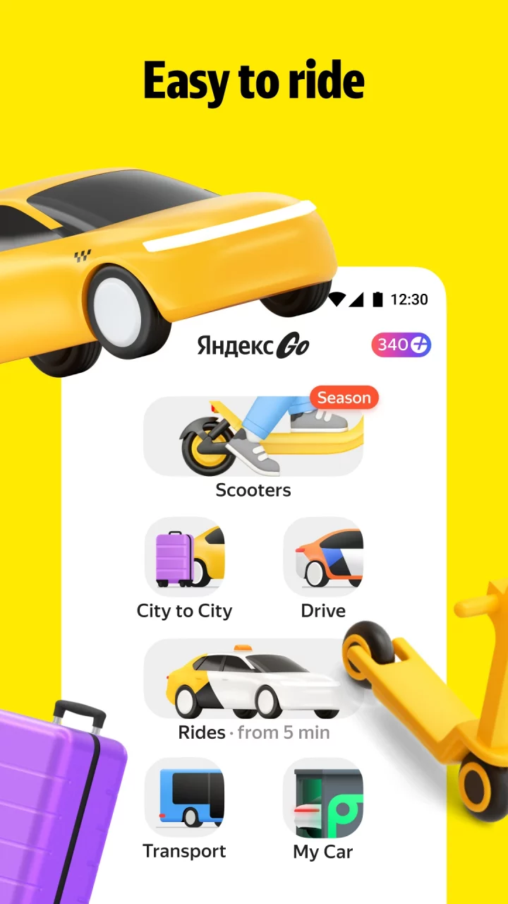 Yandex Go: Taxi Food Delivery