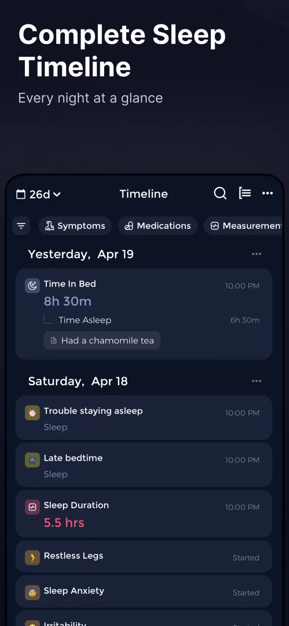 Insomnia Tracker: Sleep Log