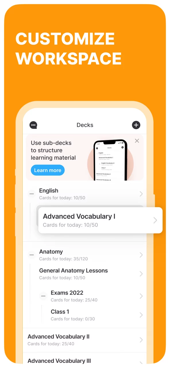 Noji – Flashcards study app