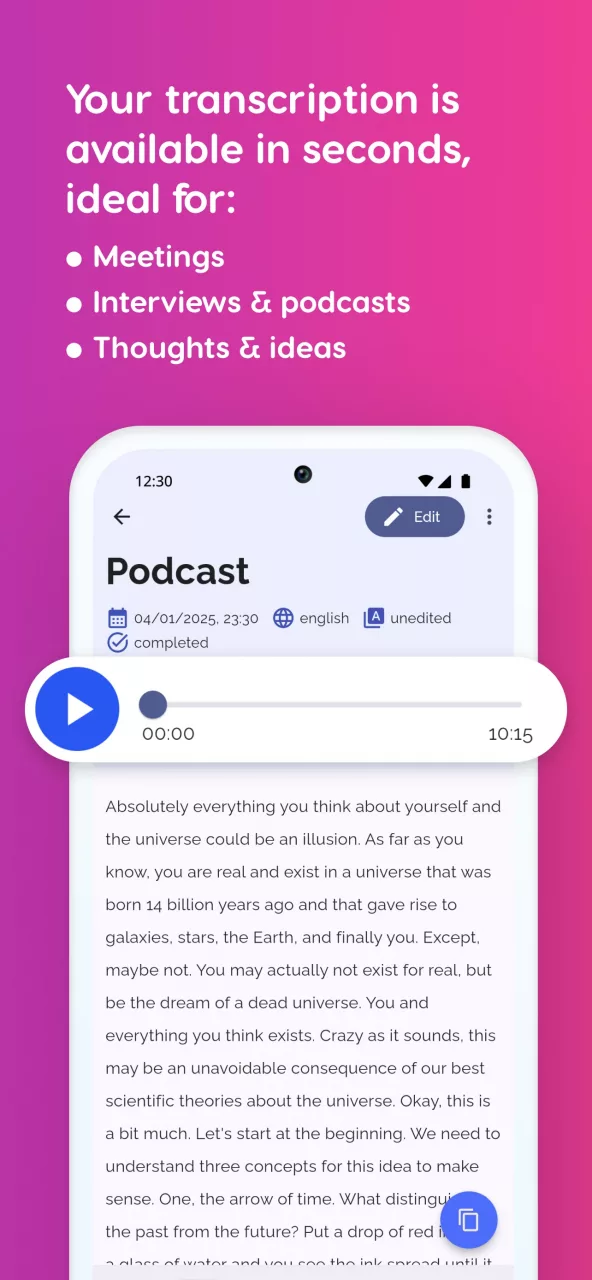 Scribe: Speech-to-text