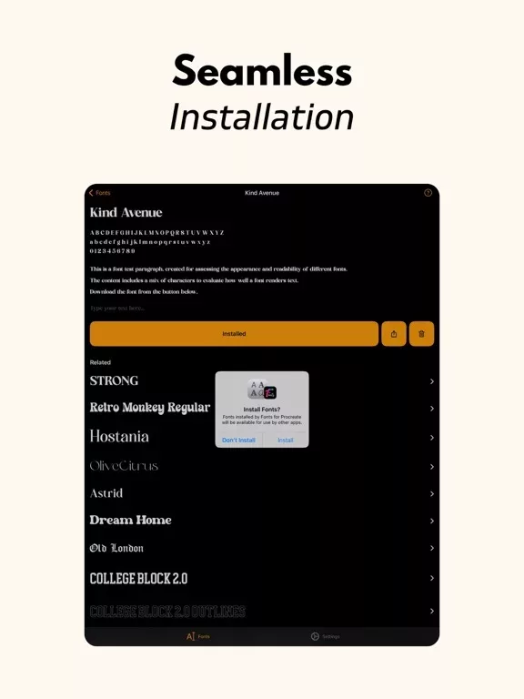 Fonts for Procreate+