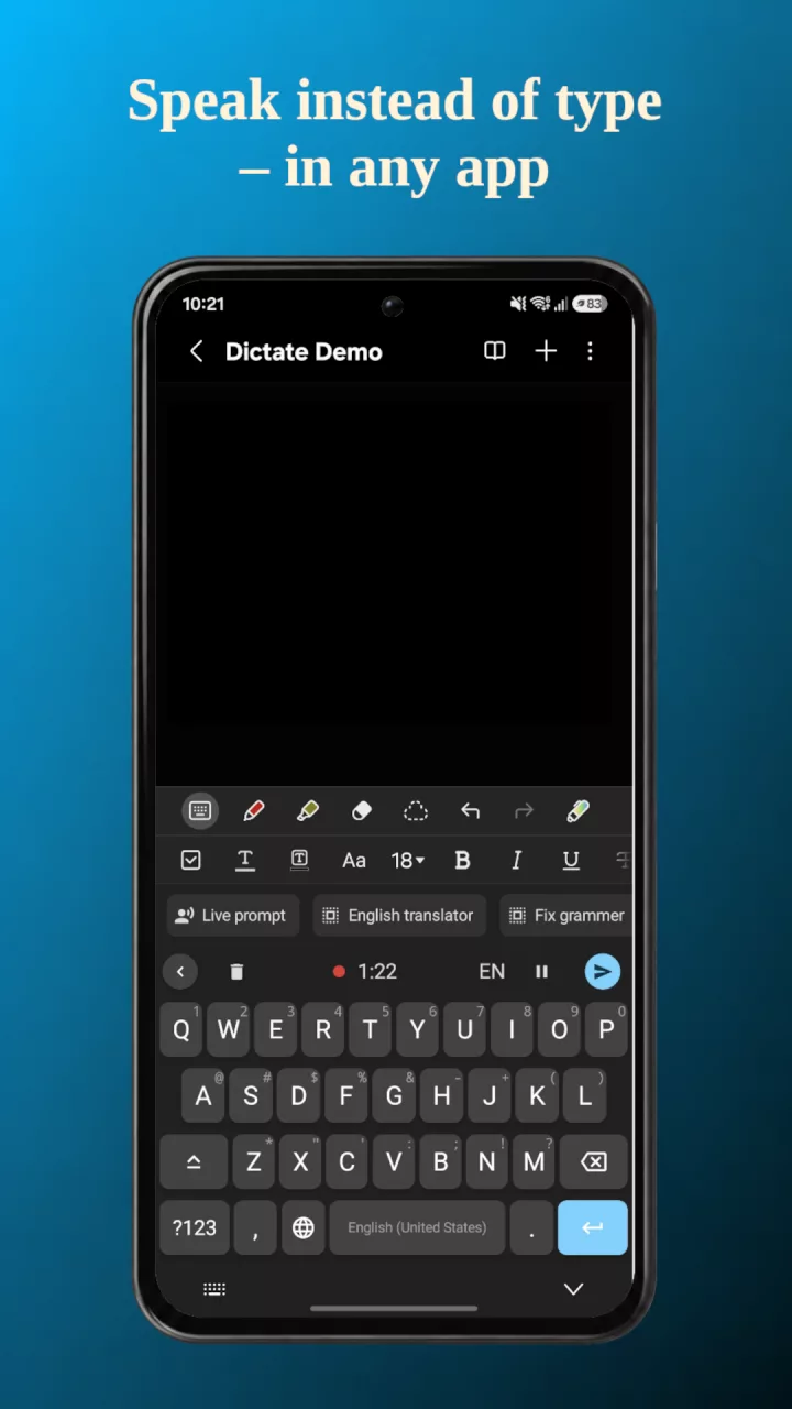Dictate Keyboard (Whisper AI)
