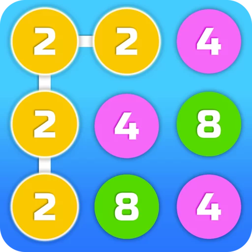 2-4-8 : link identical numbers