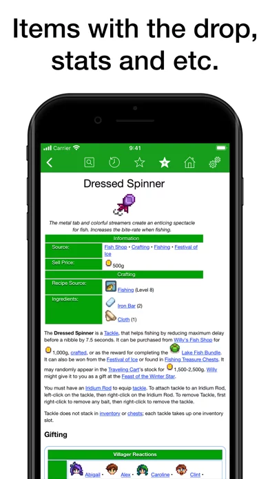 Database for Stardew Valley