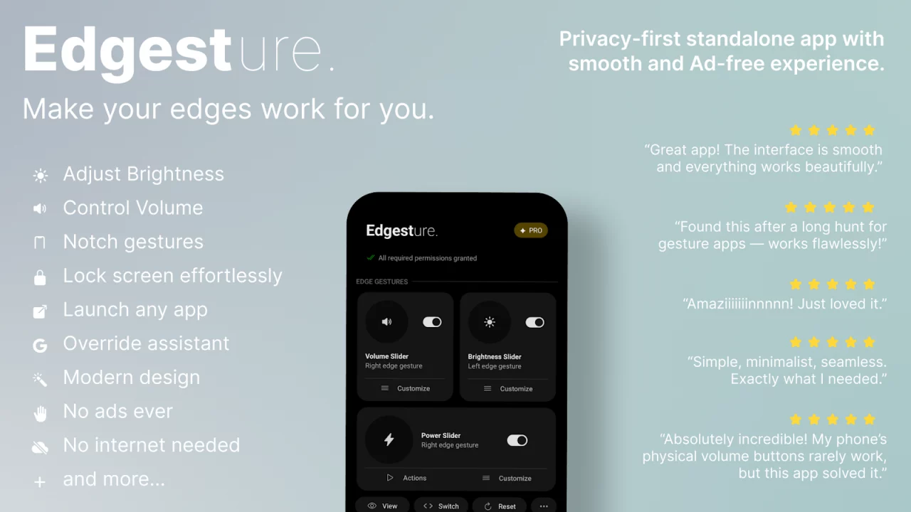 Edgest Edge Gestures & Control