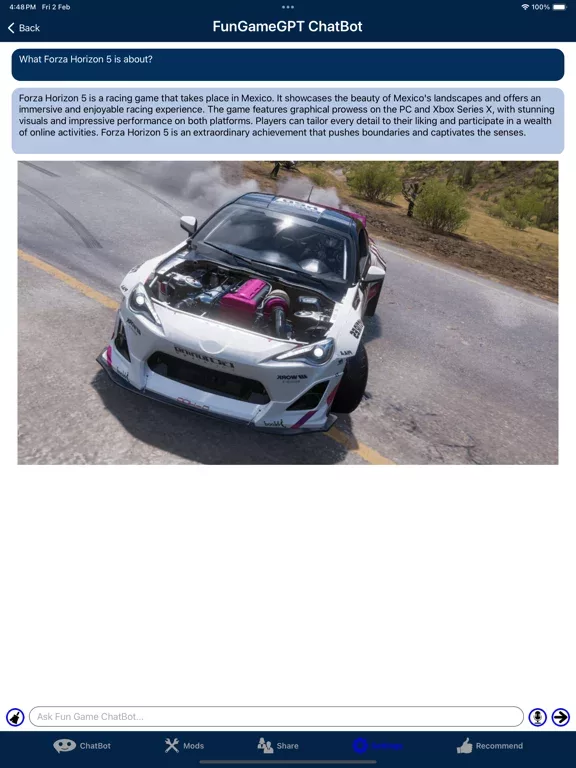 FunGameGPT for Forza Horizon 5