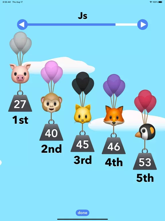 Party Animals Scoresheets