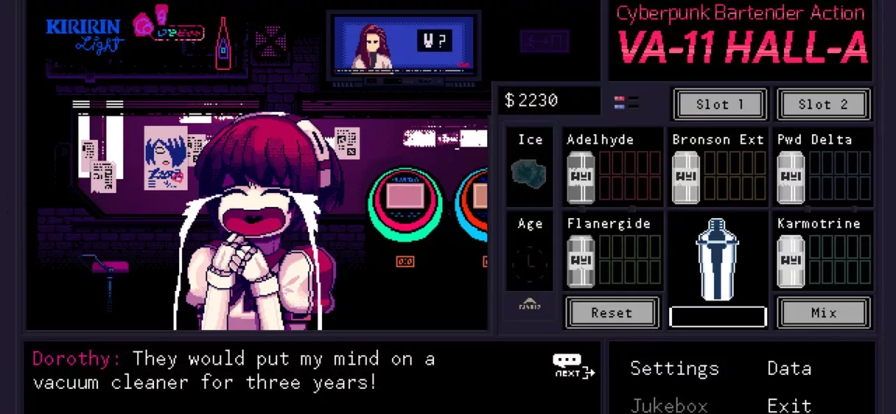 VA-11 Hall-A: Cyberpunk Bartender Action