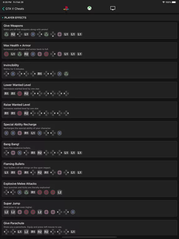 All Cheats for GTA V (5)