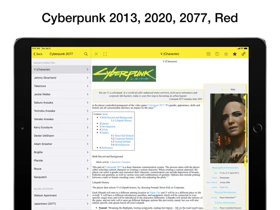 Pocket Wiki for Cyberpunk 2077