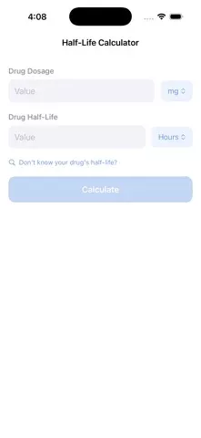 HalfLife Medication Calculator