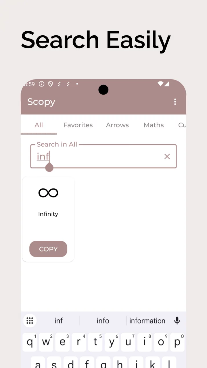 Scopy: Symbols, Fonts, Kaomoji