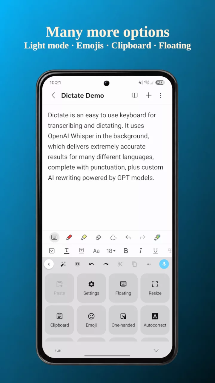 Dictate Keyboard (Whisper AI)