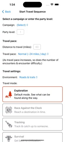 5e Travel Sim