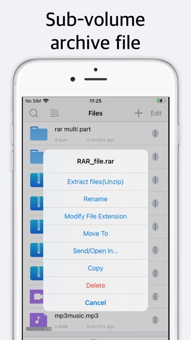 Unzip - открыть zip,rar,7z