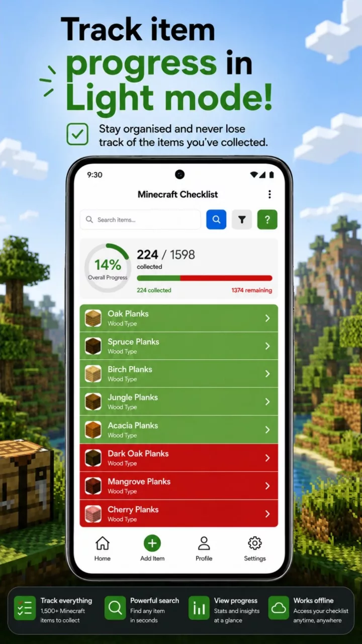 Minecraft Checklist