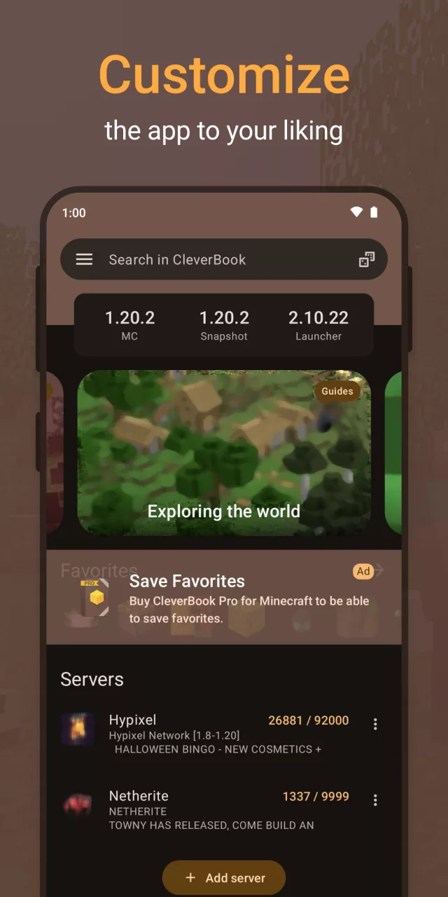 CleverBook for MC