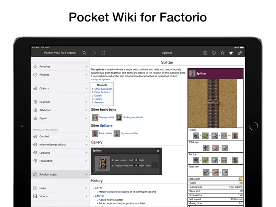 Pocket Wiki for Factorio
