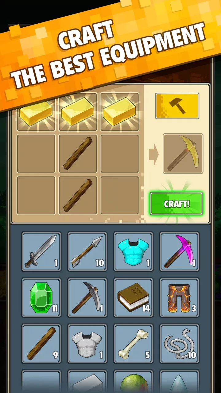 Minetap 3D: Idle-Merge RPG