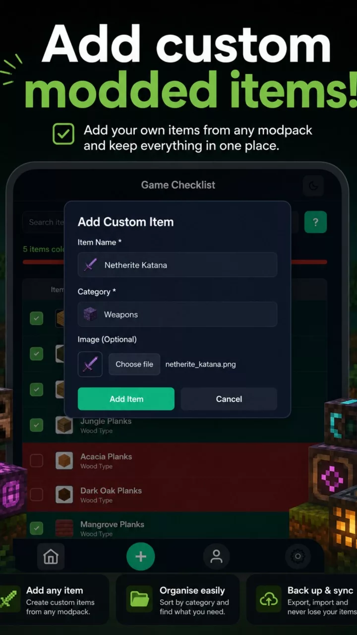 Minecraft Checklist