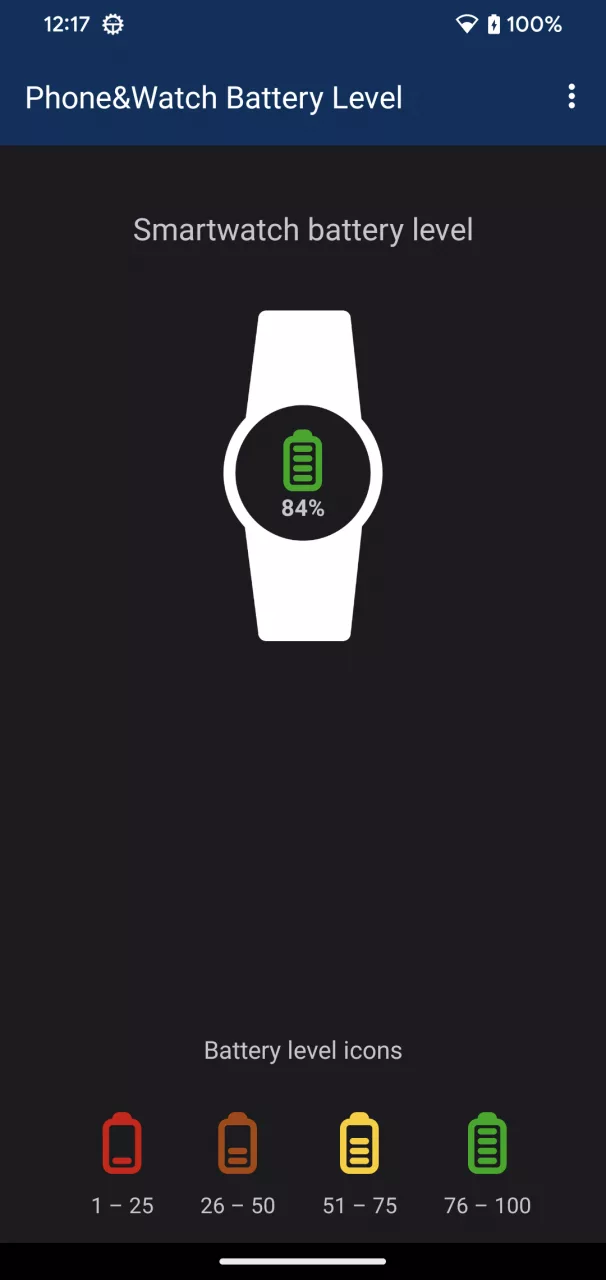 Phone & Watch Battery Level
