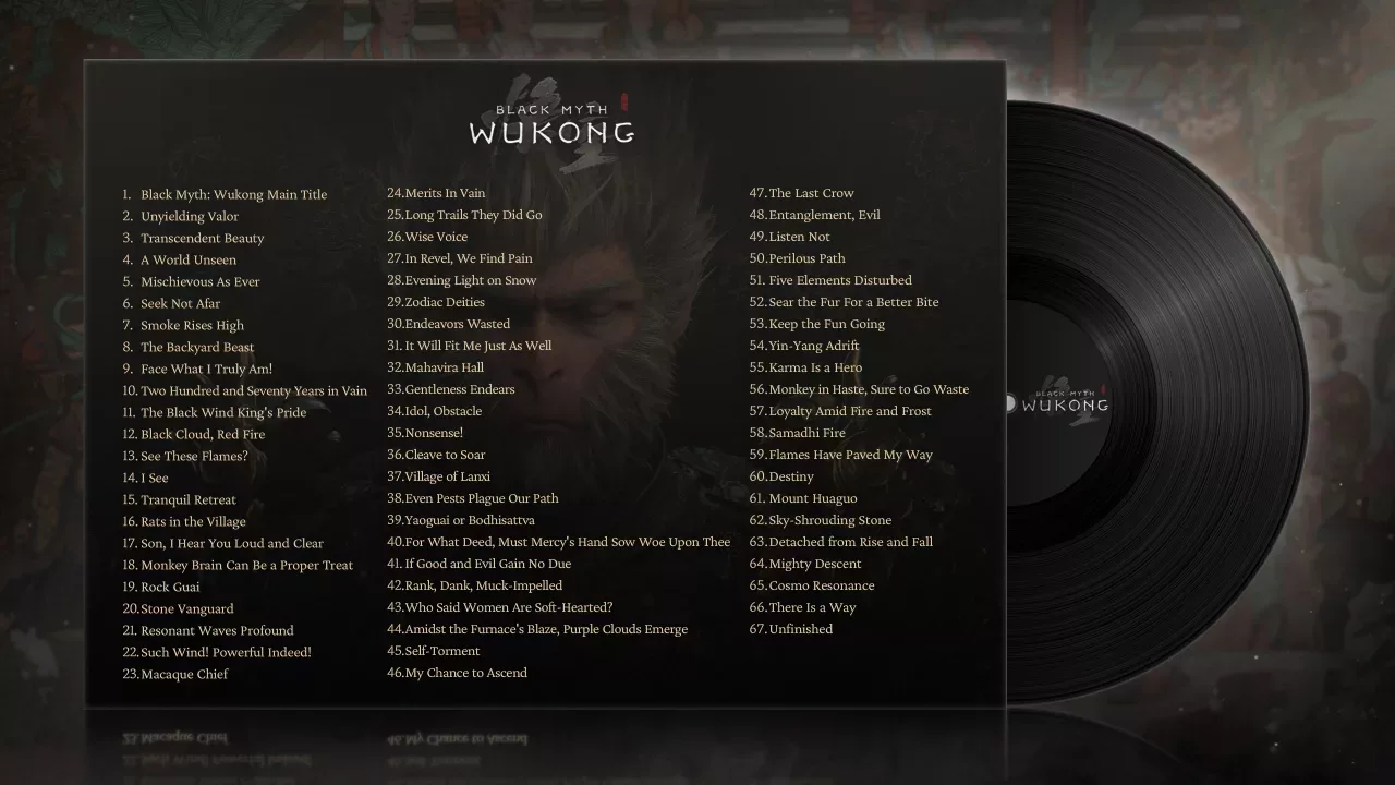 Black Myth: Wukong Soundtrack Selection