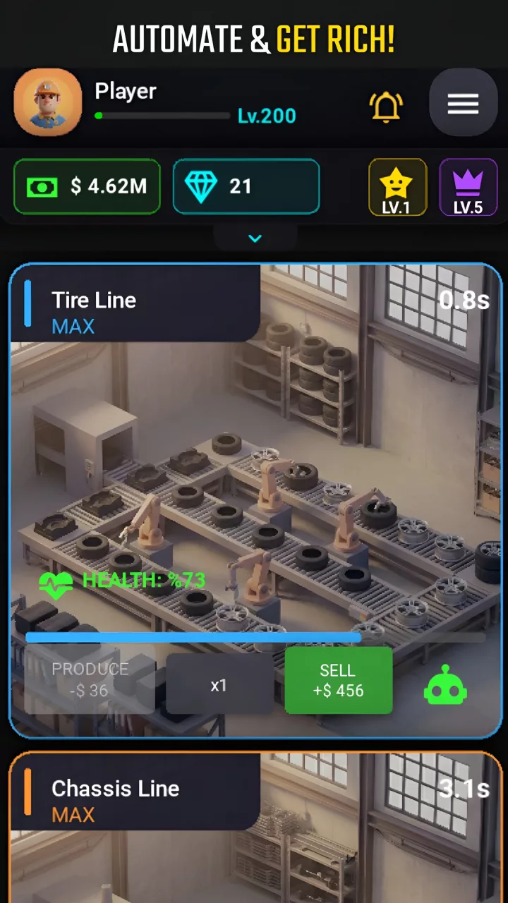 Auto Factory Tycoon: Car Maker