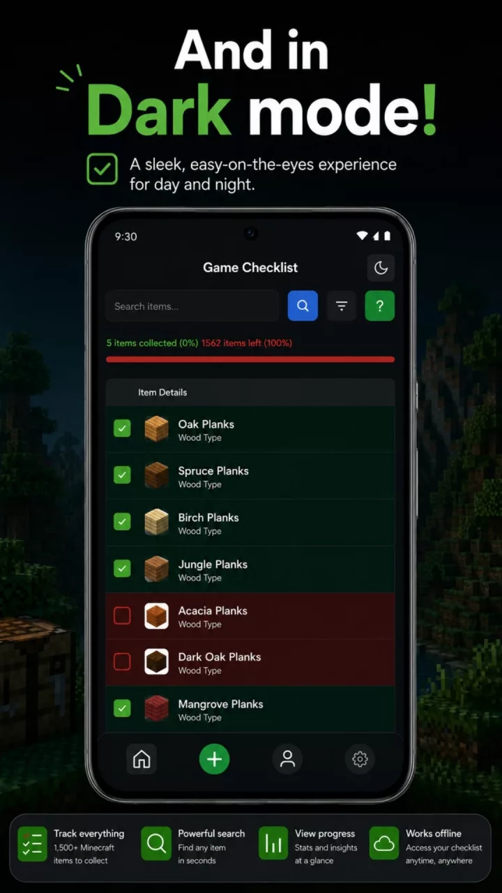 Minecraft Checklist