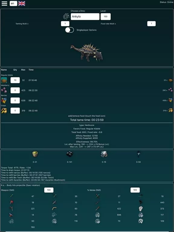 A-Calc для Ark Survival Evolve