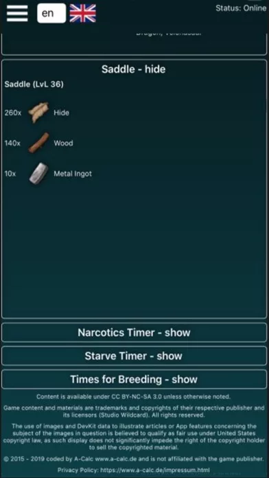 A-Calc для Ark Survival Evolve