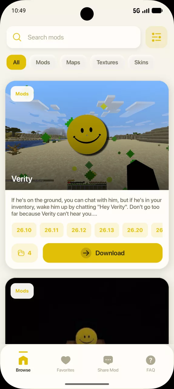 Verity Mod for Minecraft PE