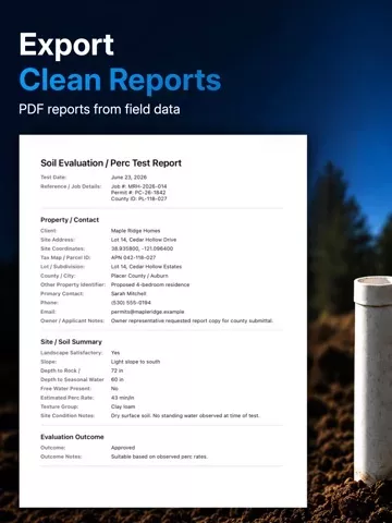 PercLog: Soil Evaluations