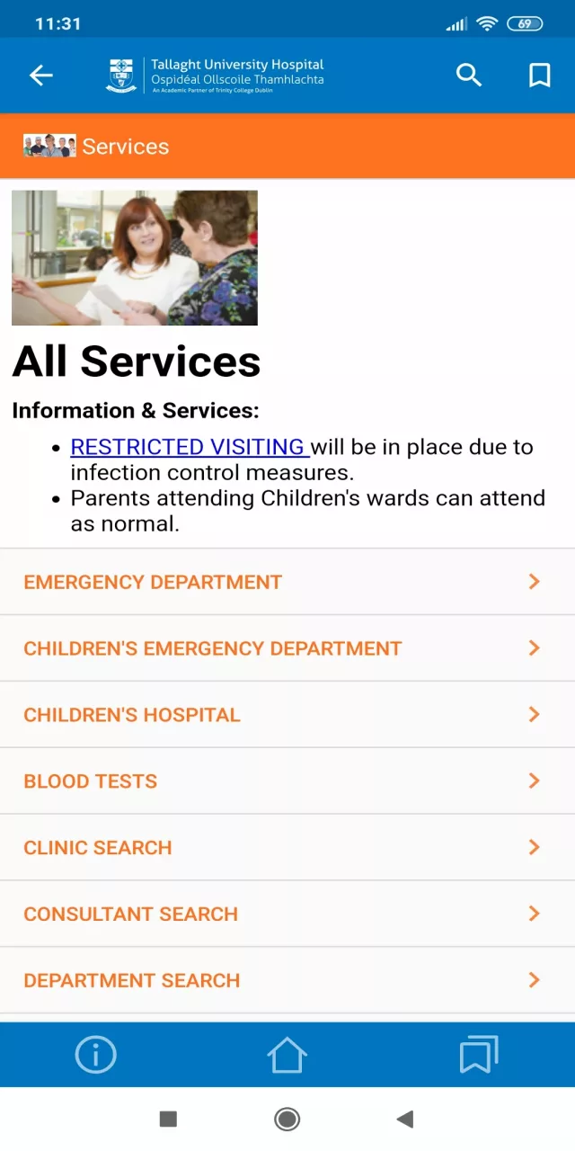 TUH Patient App: Tallaght Univ