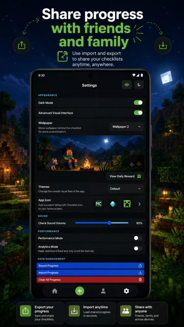 Minecraft Checklist