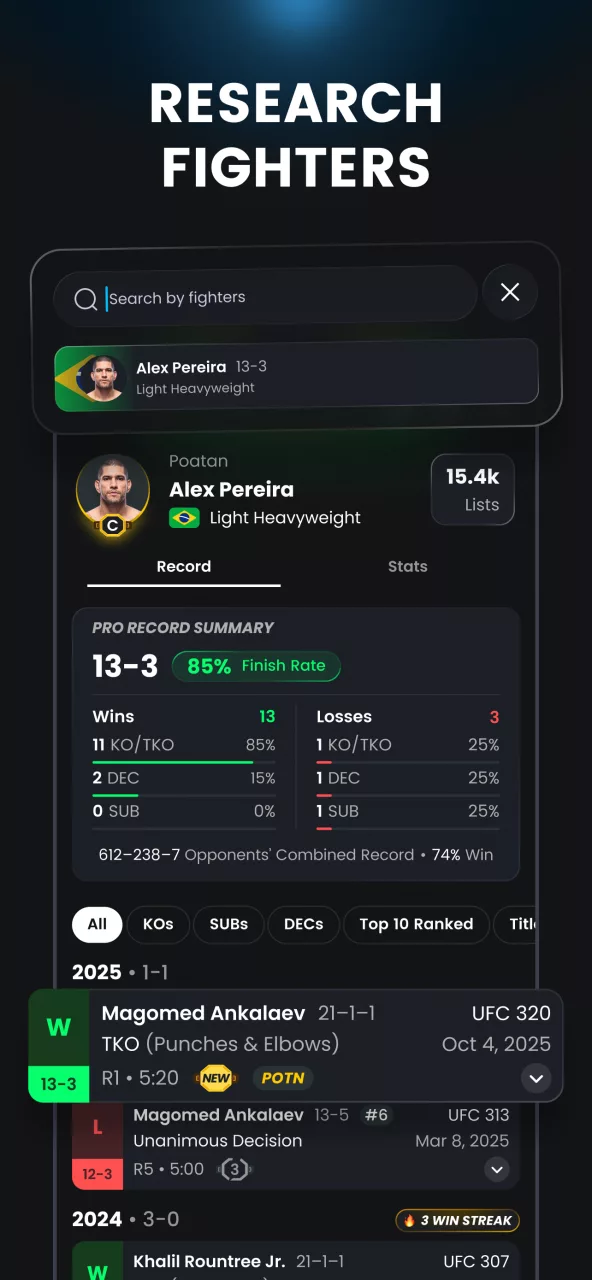 Verdict MMA Picks & Scoring
