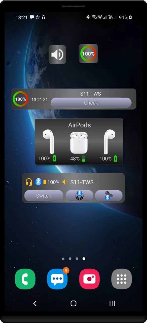 Bluetooth Widget Battery +