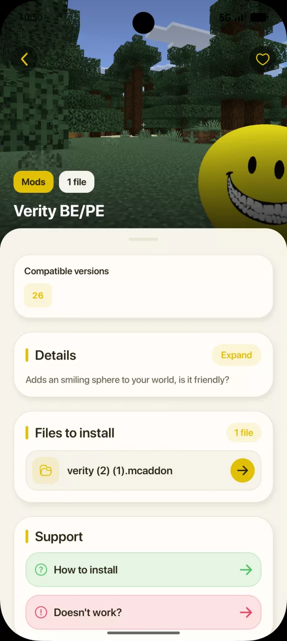Verity Mod for Minecraft PE