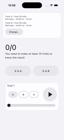 ABX audio test
