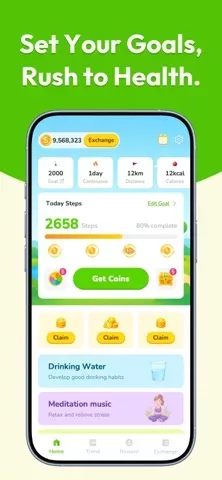 StepsRush:Step & Water Tracker