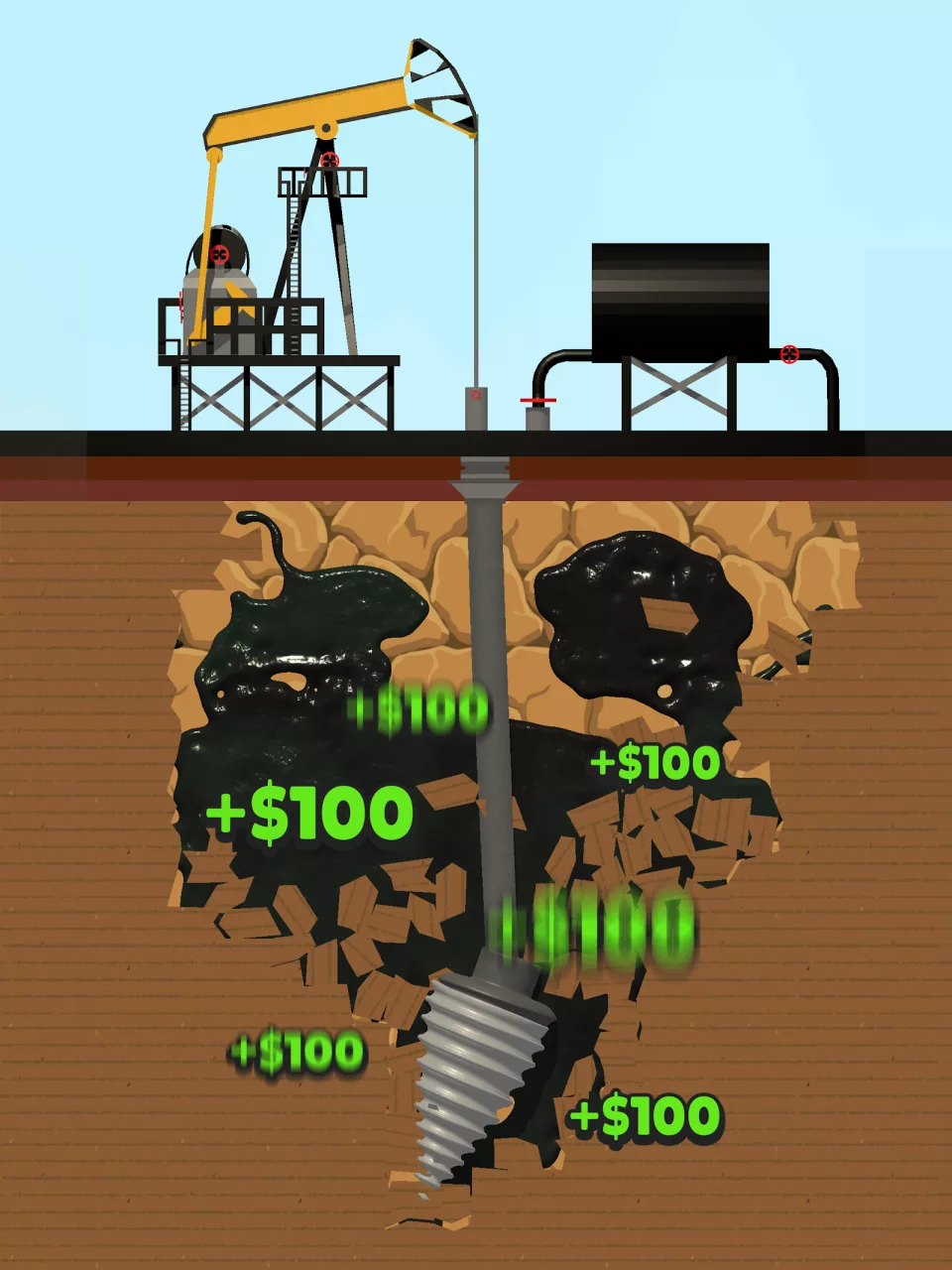 Drill & Collect: idle mine dig