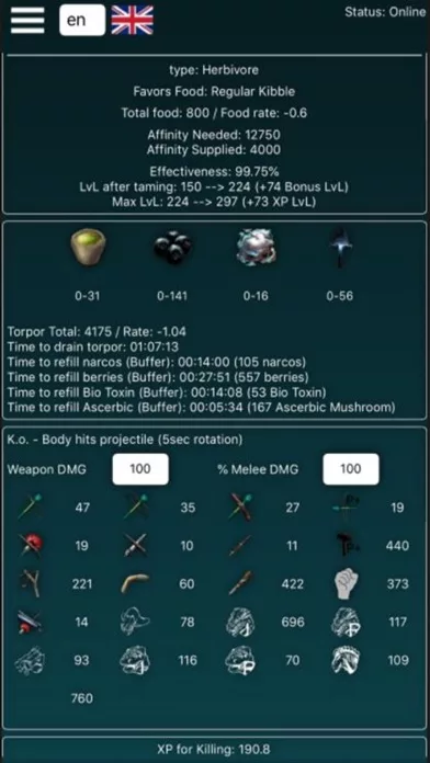 A-Calc для Ark Survival Evolve